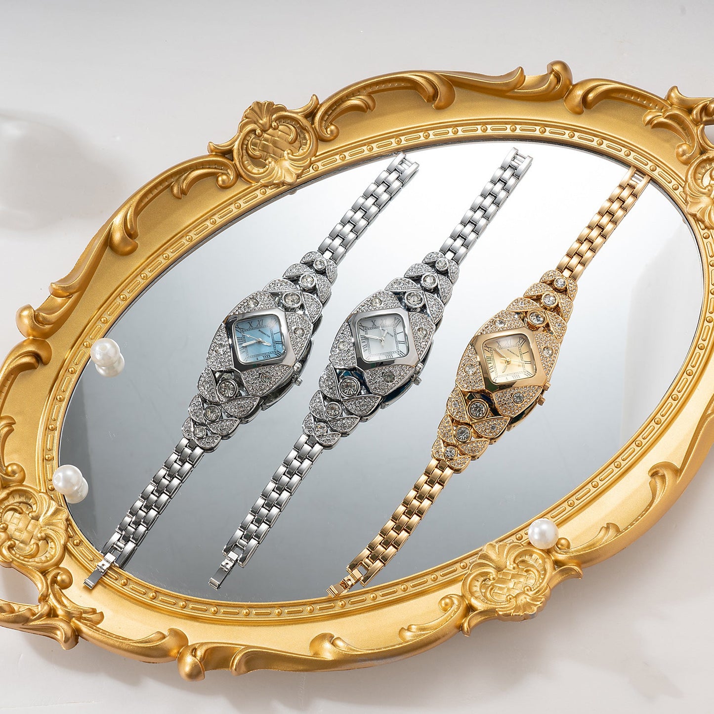 Luxury Full Diamond Bangle Bracelet Watch