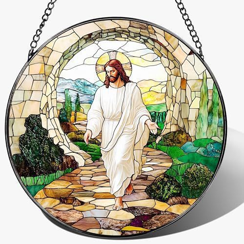 Our Lady of Guadalupe Faux Stained Glass Catholic Suncatcher
