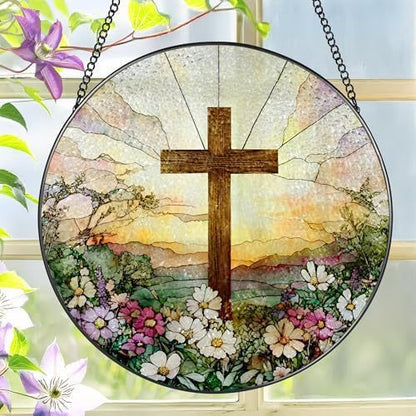 Our Lady of Guadalupe Faux Stained Glass Catholic Suncatcher