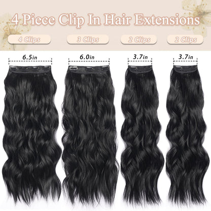 QBeauty 4pcs Clip In Hair Extensions