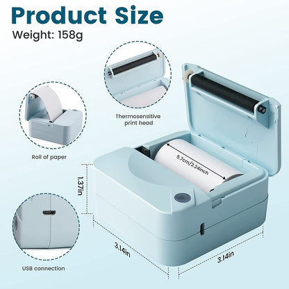 Portable Bluetooth Mini Printer for Photos & Notes