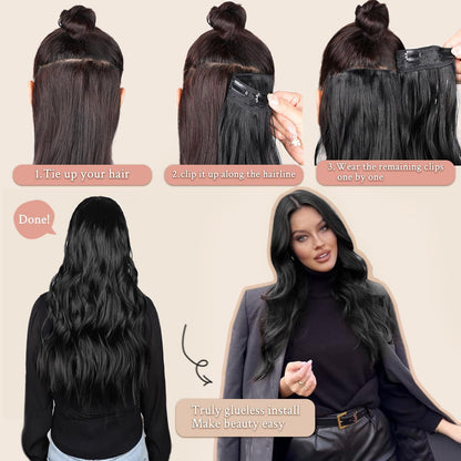 QBeauty 4pcs Clip In Hair Extensions