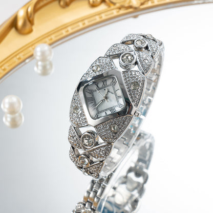 Luxury Full Diamond Bangle Bracelet Watch