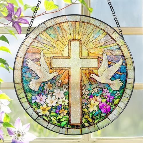 Our Lady of Guadalupe Faux Stained Glass Catholic Suncatcher