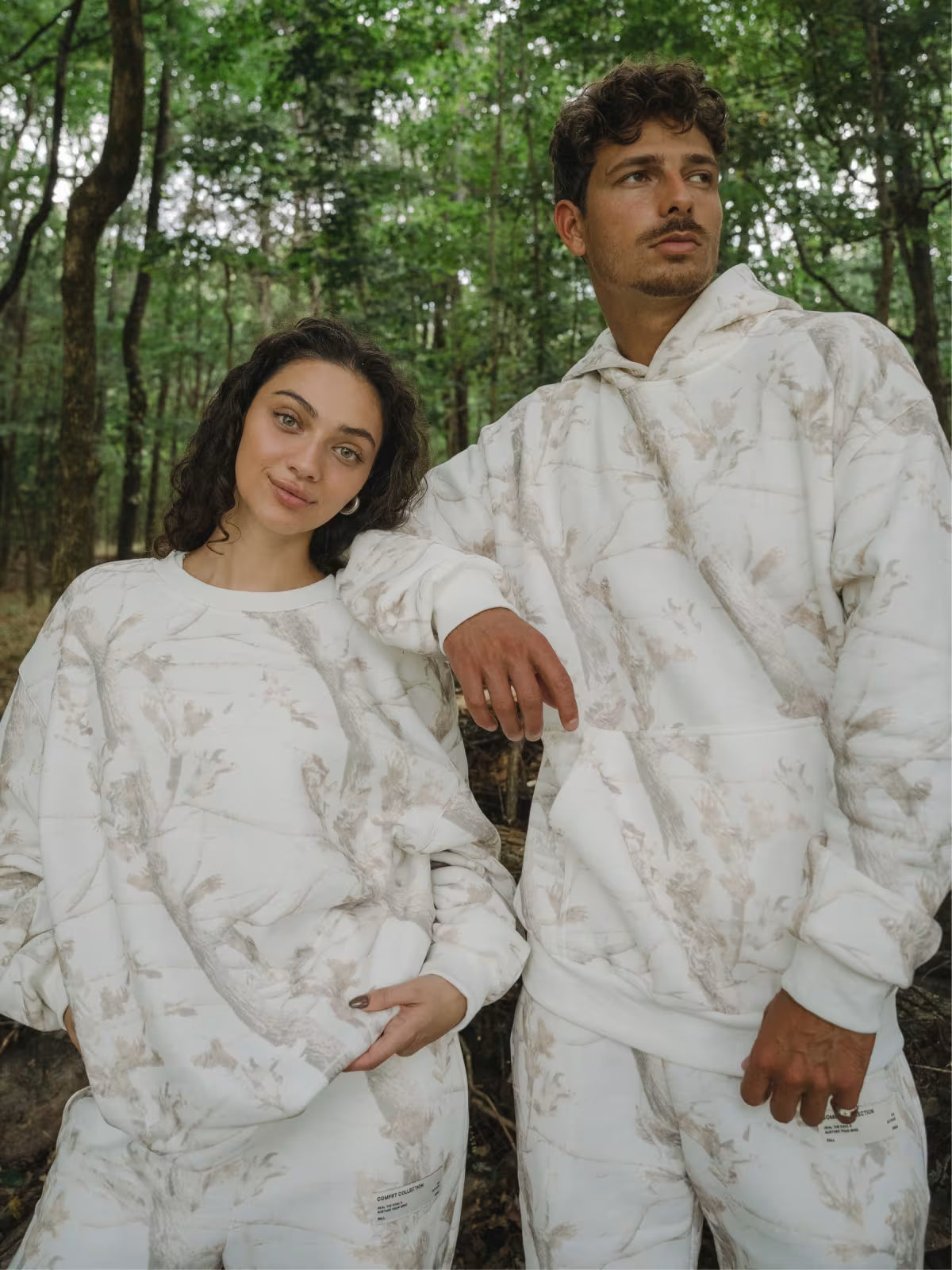 3D Leaf Print Athletic 2-Piece Set