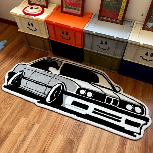 Vintage Car Pattern Soft Flannel Mat