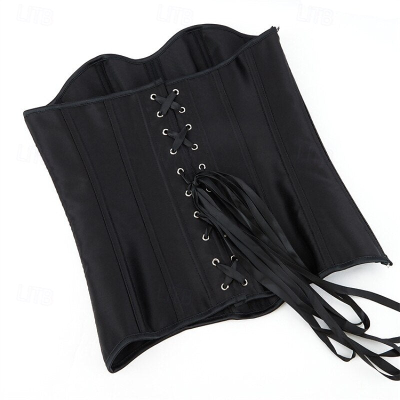 Victoria Gothic Body Shape Satin Waist Corset with Zip
