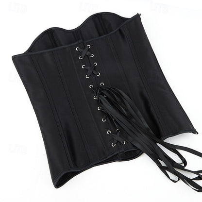 Victoria Gothic Body Shape Satin Waist Corset with Zip