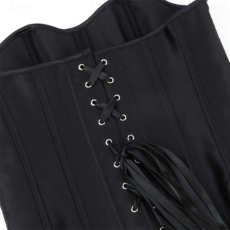 Victoria Gothic Body Shape Satin Waist Corset with Zip