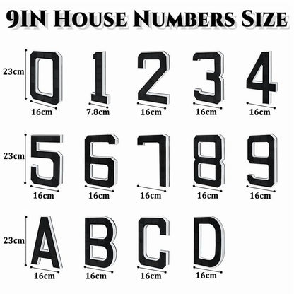 9 Inch Solar Lighted House Numbers for Outside