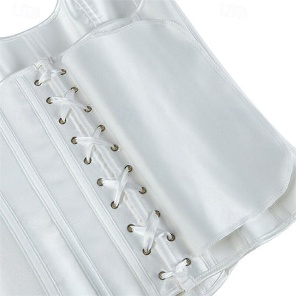 Victoria Gothic Body Shape Satin Waist Corset with Zip