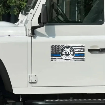 6 PCS Thin Blue Line Flag Car Decal - Police Support Stickers