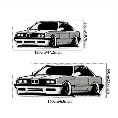 Vintage Car Pattern Soft Flannel Mat