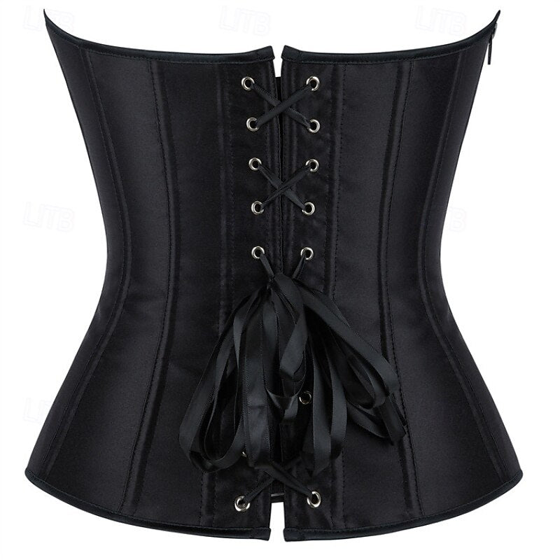 Victoria Gothic Body Shape Satin Waist Corset with Zip