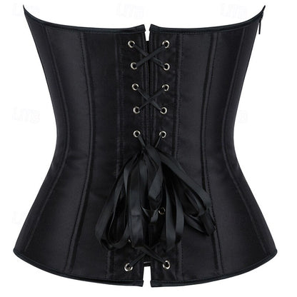Victoria Gothic Body Shape Satin Waist Corset with Zip