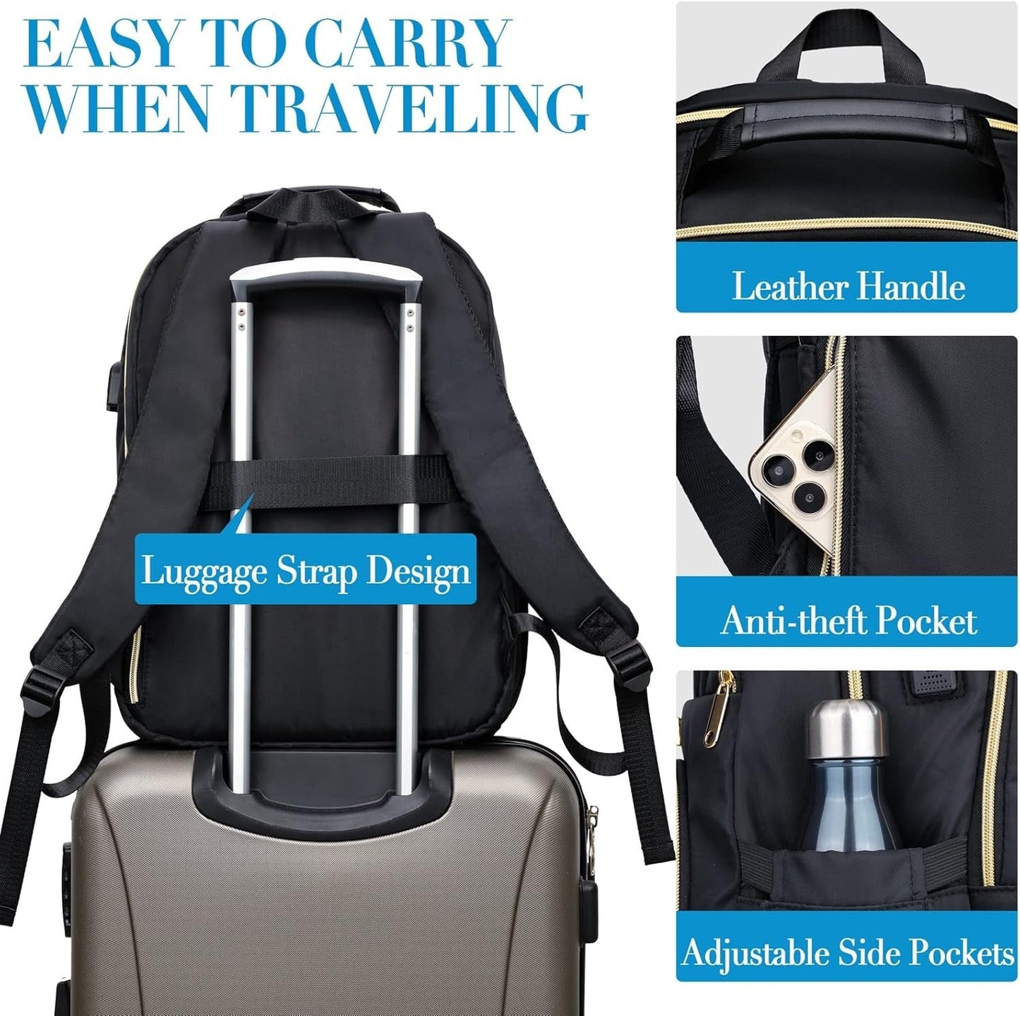 The V Laptop Backpack — Where Power Meets Elegance ⚡