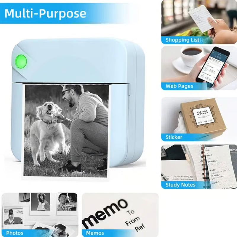 Portable Bluetooth Mini Printer for Photos & Notes