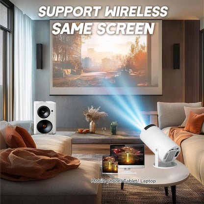 Mini Projector with 2 Joysticks — 4K Portable Home & Outdoor Theater