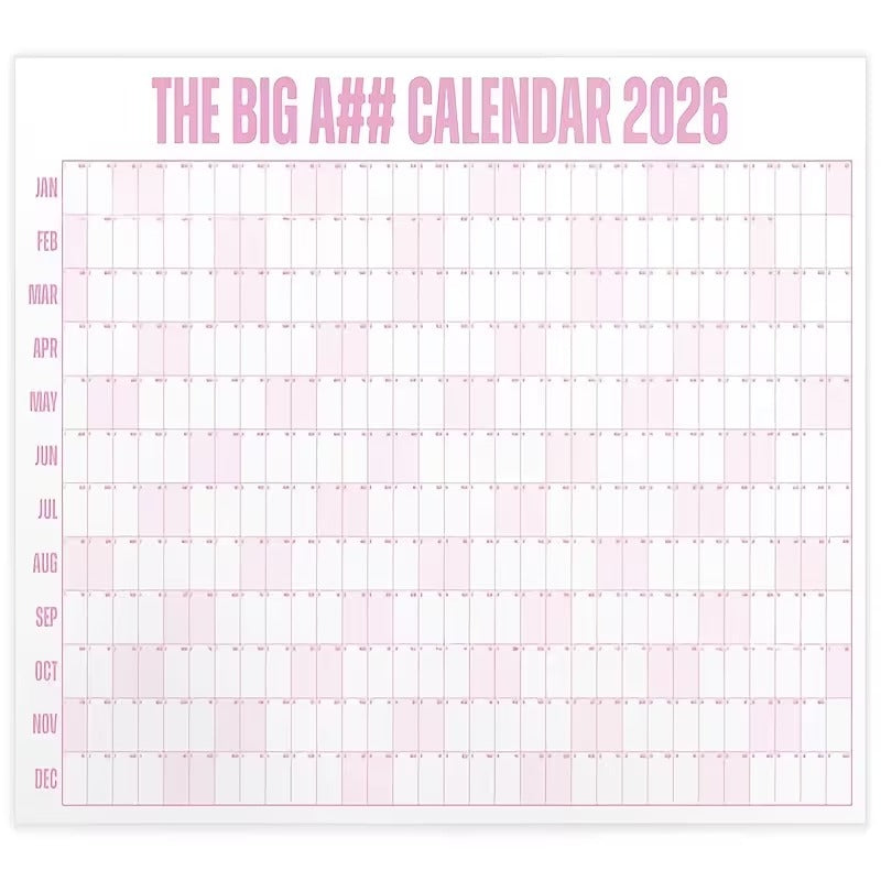 2026 The Mini Big A## Dry Erase Wall Calendar with Stickers