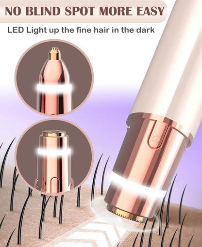 2-in-1 Electric Facial & Eyebrow Hair Trimmer for Women