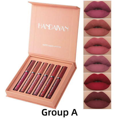 6-Piece Matte Lip Color Set – Long-Lasting, Velvet Smooth, Stunning Shades