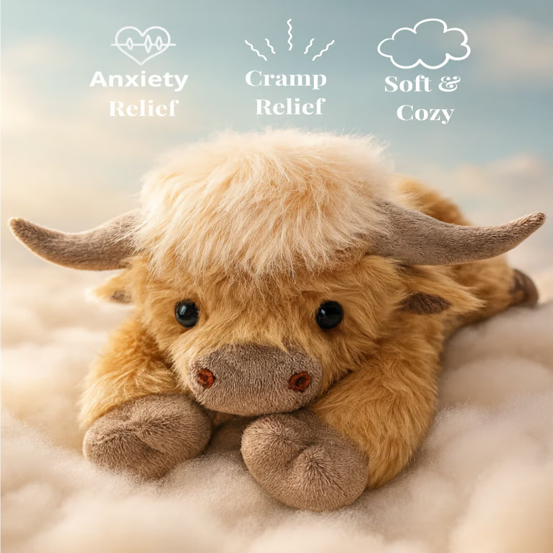 Weighted Highland Cow Plush — Your Softest Daily Comfort Companion