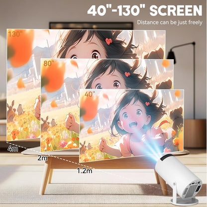 Mini Projector with 2 Joysticks — 4K Portable Home & Outdoor Theater