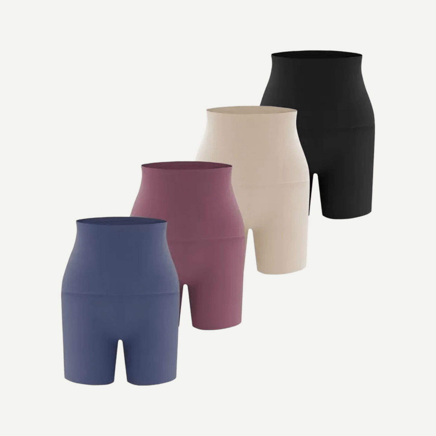 Women’s High-Waisted Seamless Boyshorts – 4-Pack Comfort Fit