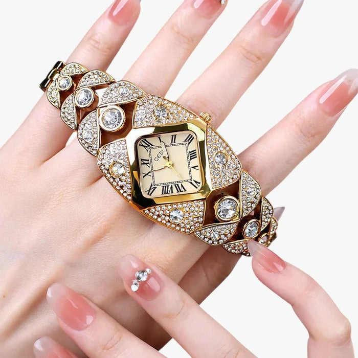Luxury Full Diamond Bangle Bracelet Watch