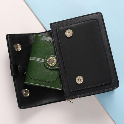 Small Women’s Leather Bifold Wallet with RFID & Zipper Coin Pocket