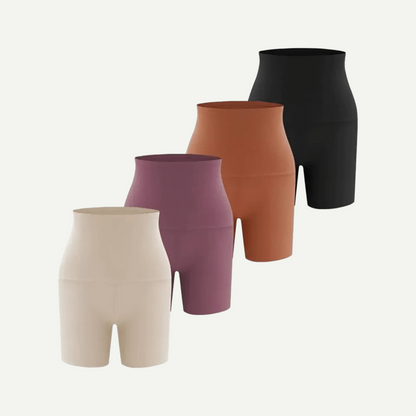 Women’s High-Waisted Seamless Boyshorts – 4-Pack Comfort Fit