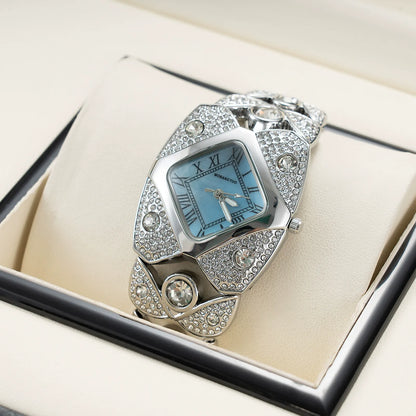 Luxury Full Diamond Bangle Bracelet Watch