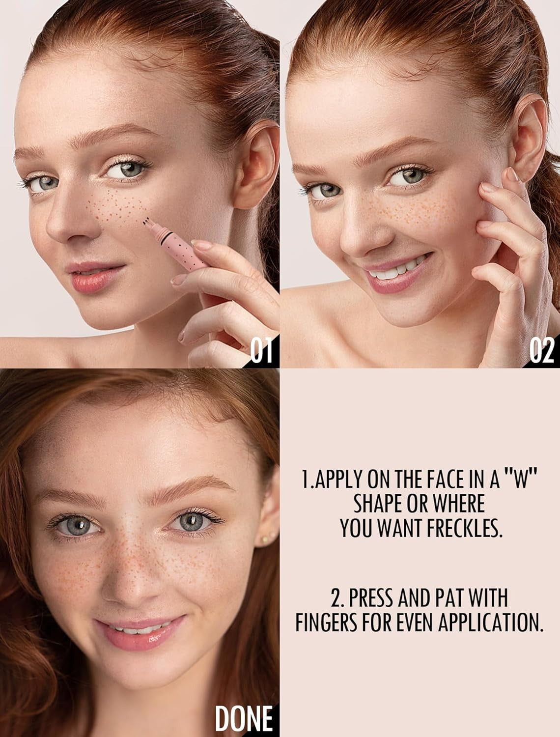 5-Point Faux Freckle Pen – Natural, Long-Lasting Finish