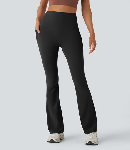UltraSculpt™ SoCinched High Waisted Tummy Control Side Pocket Shaping Yoga Bootcut Leggings