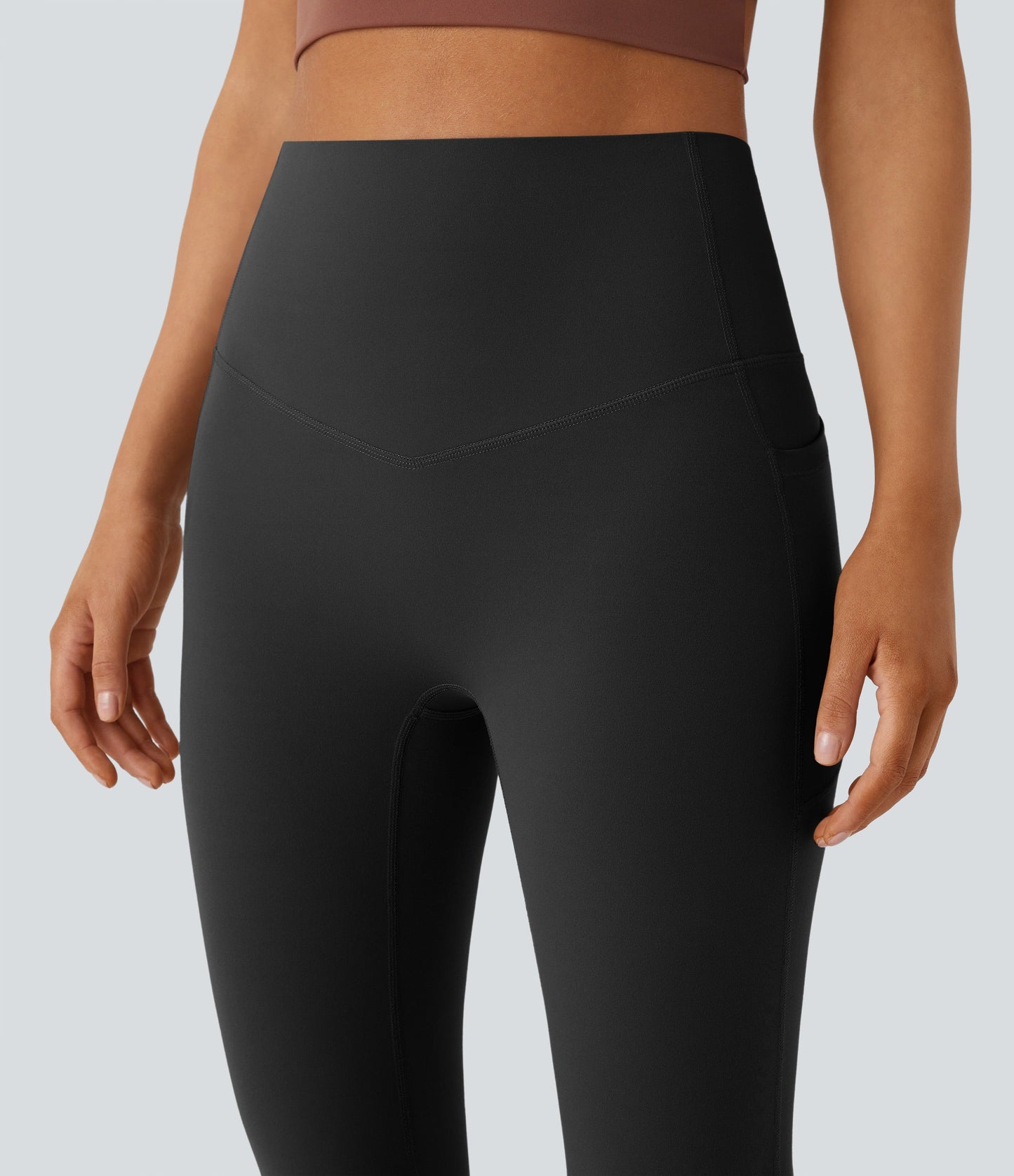 UltraSculpt™ SoCinched High Waisted Tummy Control Side Pocket Shaping Yoga Bootcut Leggings