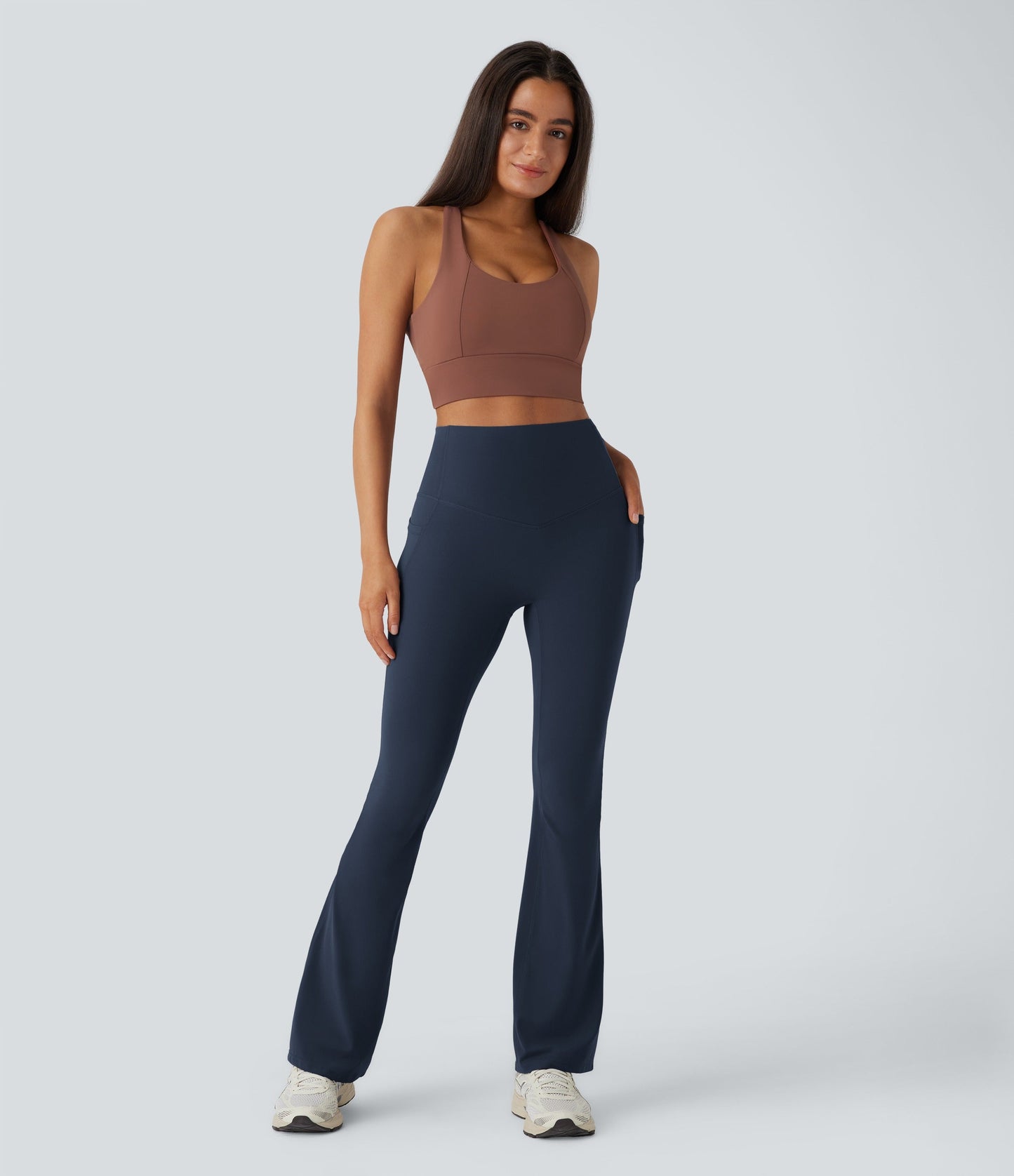 UltraSculpt™ SoCinched High Waisted Tummy Control Side Pocket Shaping Yoga Bootcut Leggings