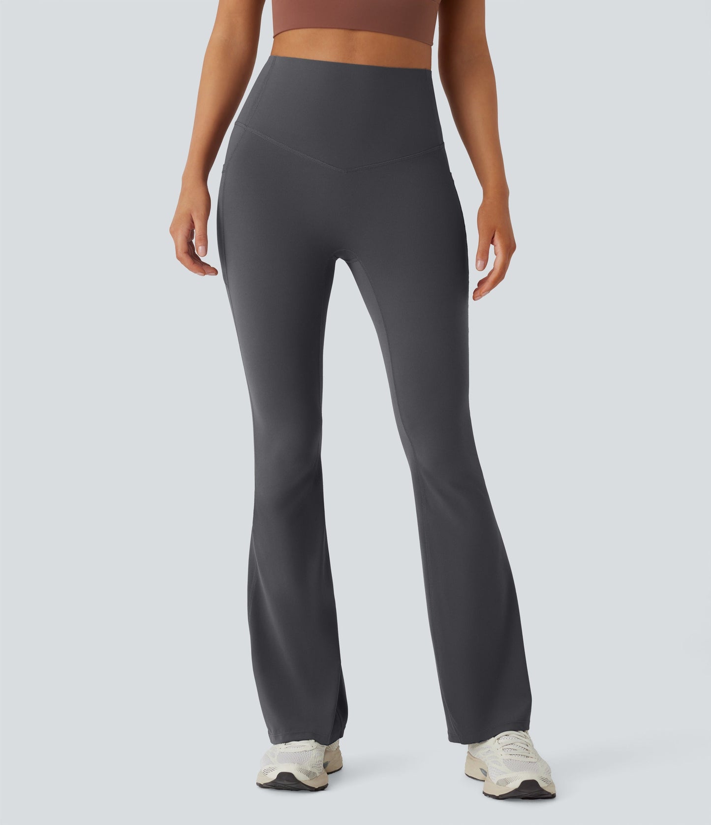 UltraSculpt™ SoCinched High Waisted Tummy Control Side Pocket Shaping Yoga Bootcut Leggings