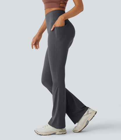 UltraSculpt™ SoCinched High Waisted Tummy Control Side Pocket Shaping Yoga Bootcut Leggings