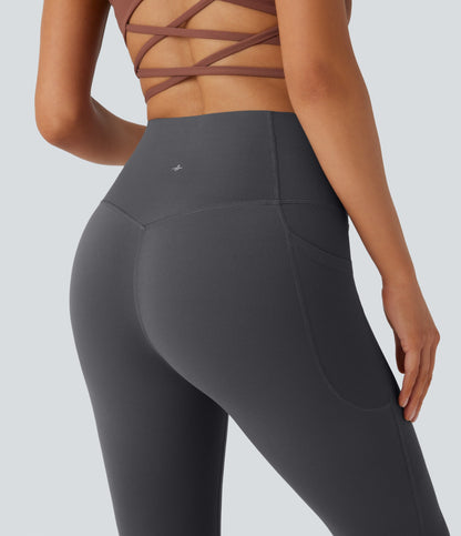 UltraSculpt™ SoCinched High Waisted Tummy Control Side Pocket Shaping Yoga Bootcut Leggings