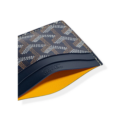 Classic French Pattern Slim Leather Card Wallet