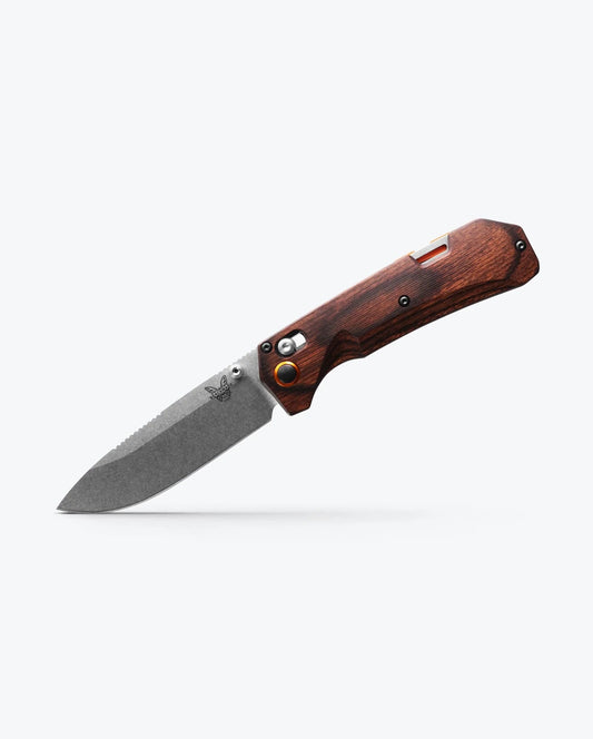 BM 15062 Grizzly Creek Folding Tool – Stabilized Wood Handle