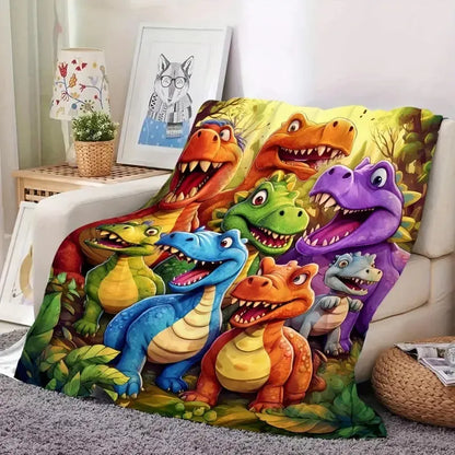 3D Dinosaur Blanket for Kids – Ultra Soft Flannel Throw