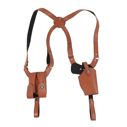 Leather Vertical Shoulder Carry Holster for Full-Size Pistols