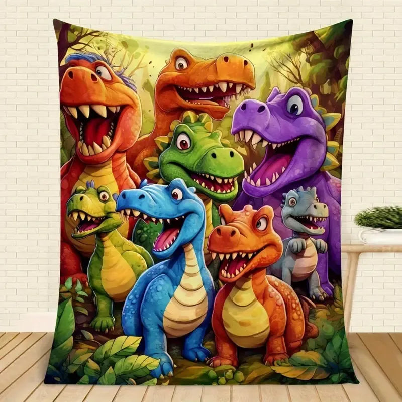 3D Dinosaur Blanket for Kids – Ultra Soft Flannel Throw
