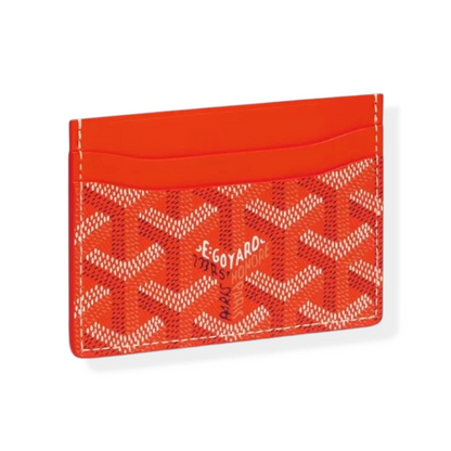 Classic French Pattern Slim Leather Card Wallet