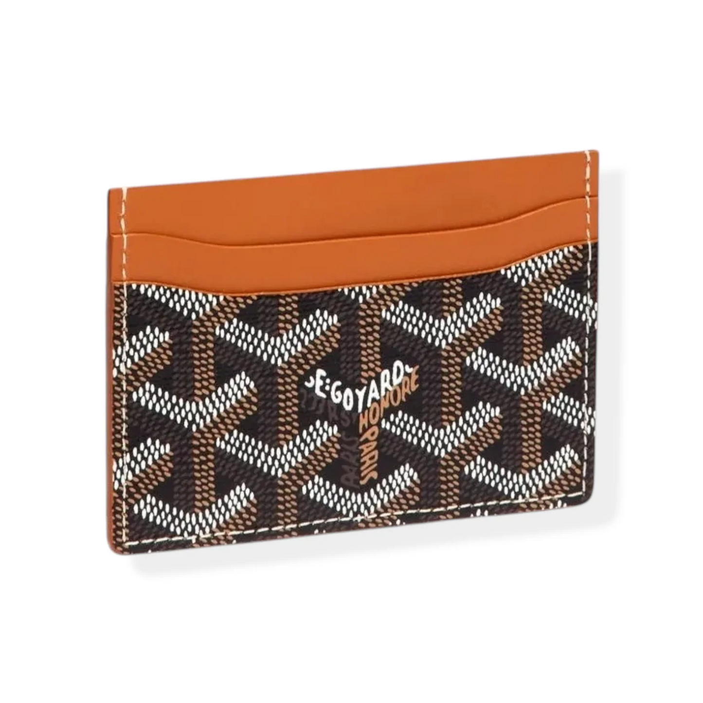 Classic French Pattern Slim Leather Card Wallet