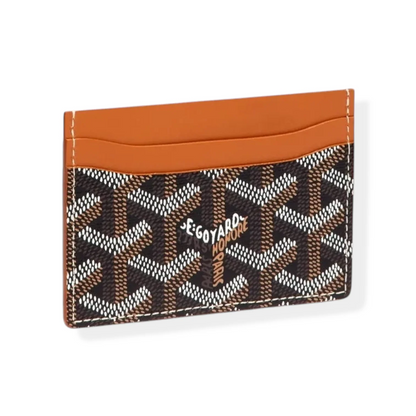 Classic French Pattern Slim Leather Card Wallet