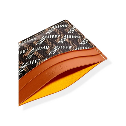 Classic French Pattern Slim Leather Card Wallet