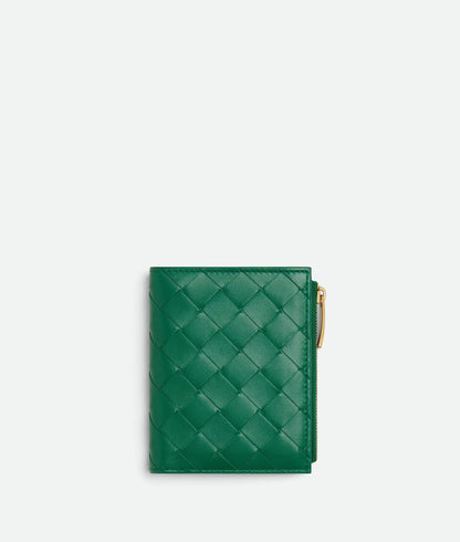 BV Intrecciato Small Bi-Fold Wallet – Timeless Leather Design