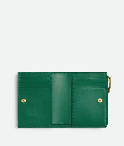 BV Intrecciato Small Bi-Fold Wallet – Timeless Leather Design